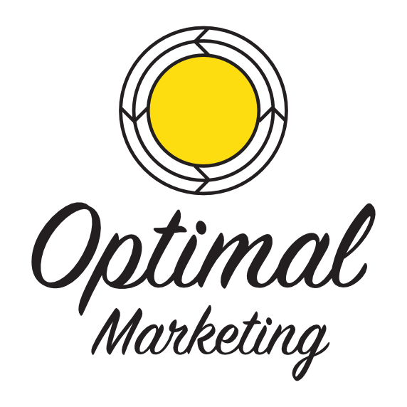 Logo Optimal Marketing vertikální plnobarevné