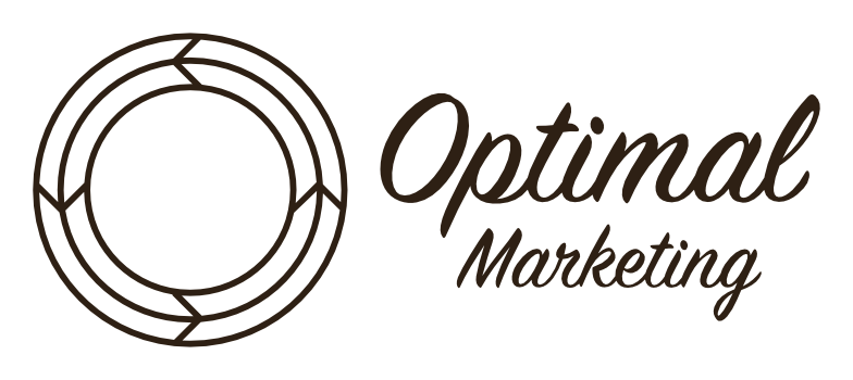 Logo Optimal Marketing horizontální černobílé